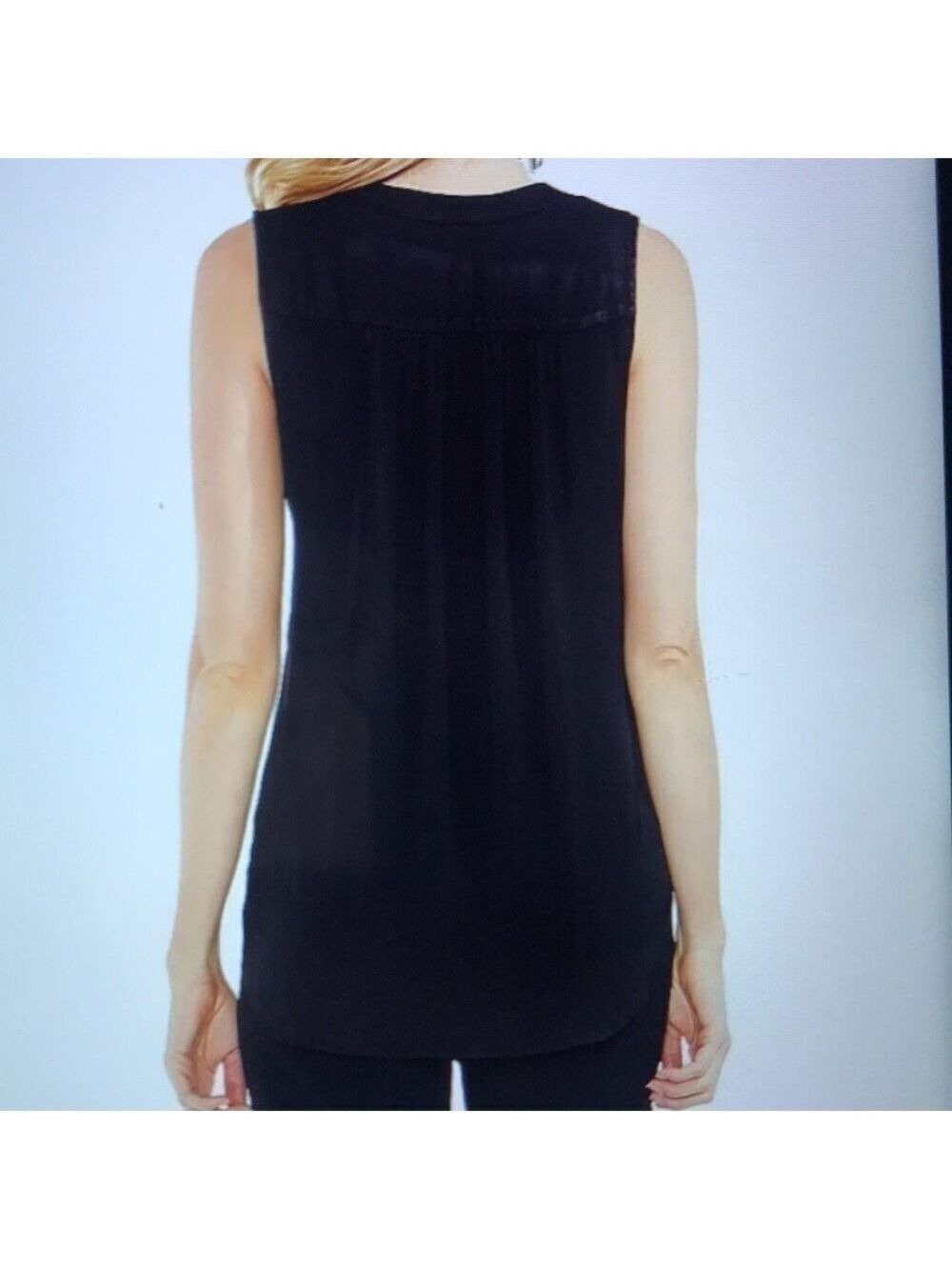 NWT Vince Camuto Pleat Sleeveless Rumple Blouse Size XS - Picture 2 of 11